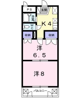 第2メゾンあらかわ【2階】の間取り