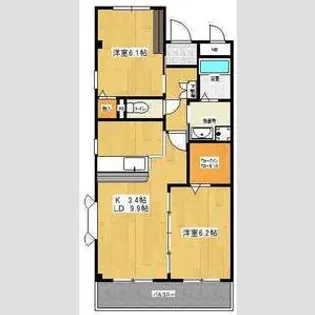 LESTE’O岩崎台【2階】の間取り