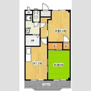 鈴の木ハイツC【3階】の間取り