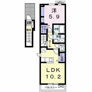 ラパン ノアール【2階】の間取り