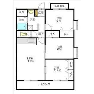 ファインパレス徳重【2階】の間取り