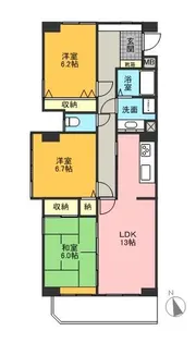 モナティス野並【4階】の間取り