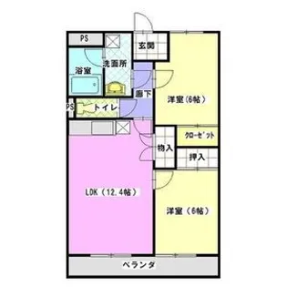 メゾンドラピュタⅡ【3階】の間取り