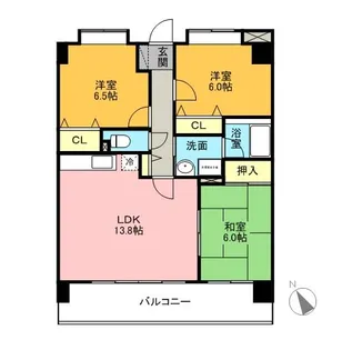 グリーンヒルズ神ノ倉【5階】の間取り