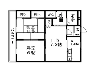 コーポ清和【301号室】の間取り