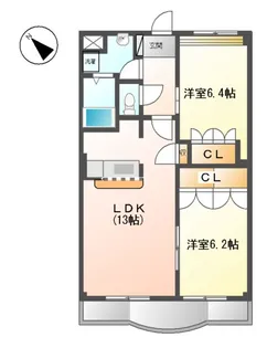 WITH D【2階】の間取り