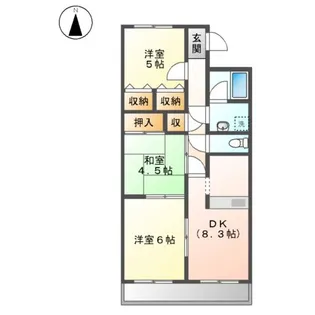 ウェンディA【305号室】の間取り