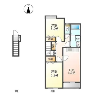 スカイコートM【2階】の間取り