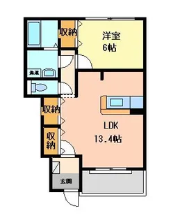 プランドール ミキ【1階】の間取り