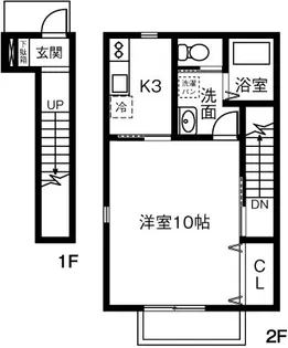 SATELLITE徳重【2階】の間取り