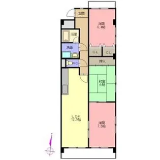 ラピス ド 相生【1101号室】の間取り