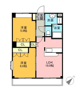 グランディスⅡ【2階】の間取り