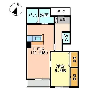 エルシャトーⅡ【1階】の間取り