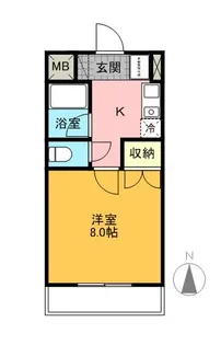 シェ・モア平針【2A号室】の間取り