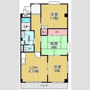 リバティー・ヒル乗鞍【1階】の間取り