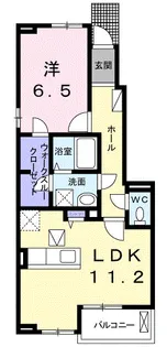 コーポ牧の池【102号室】の間取り