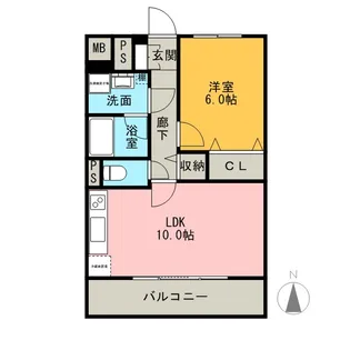 ルペルティア植田【3階】の間取り