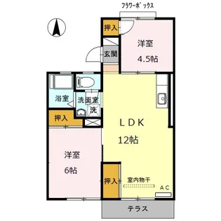 ホワイトコーポアサイⅡ【1階】の間取り