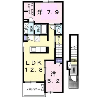 プランドールⅡ【2階】の間取り