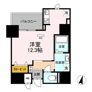 BEL SPAZIO ISSHA【13階】の間取り