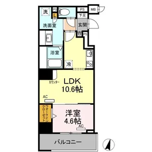 BEL SPAZIO ISSHA【10階】の間取り