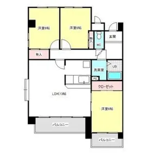 ハイツ平針【4階】の間取り
