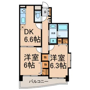 ベルメゾン花筐【3階】の間取り