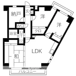 愛知県名古屋市天白区平針4丁目【マンション】の間取り