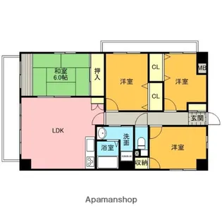 愛知県名古屋市天白区平針4丁目【マンション】の間取り