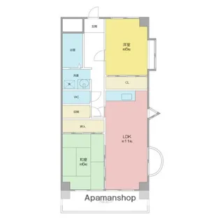 シャインビル【6階】の間取り