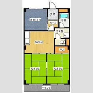 シャンポール原Ⅰ【3階】の間取り