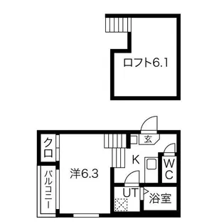 ハーモニーテラス元八事【1階】の間取り