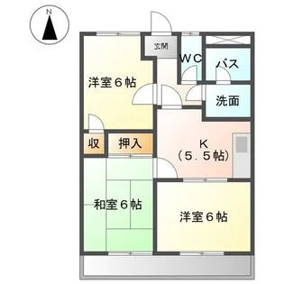 グランベール滝ノ水【00202号室】の間取り