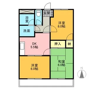 グランベール滝ノ水【00201号室】の間取り