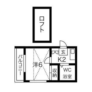 フローラ塩釜口【2階】の間取り