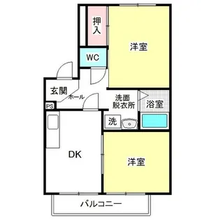 パークヒルズ中平 B棟【2階】の間取り
