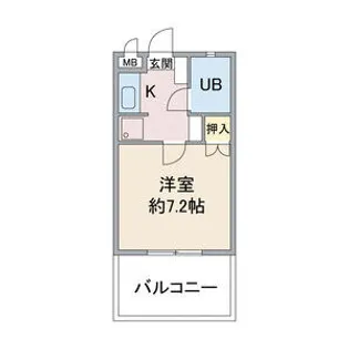 ハイツ香蘭【3B号室】の間取り