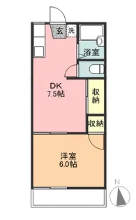 ハイツ月【1階】の間取り