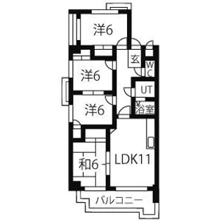 ピュア中平【4階】の間取り