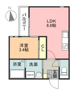 GRANDTIC塩釜口【1階】の間取り