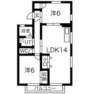 クレセント篠の風 A棟【2階】の間取り