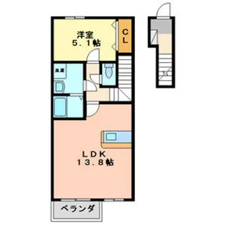 LEGAME(レガーメ)【2階】の間取り