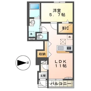 シャリテ (CHARITE)【102号室】の間取り