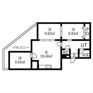 日映マンションⅡ【8階】の間取り