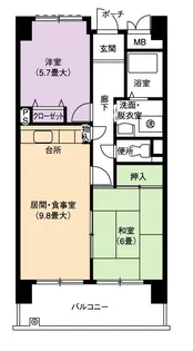 アーバンドエル原【0902号室】の間取り