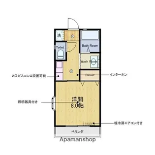 1Kの間取り画像