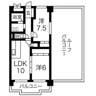 パティオクラブ滝ノ水【505号室】の間取り