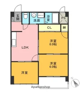 シーズンコート植田南【4階】の間取り