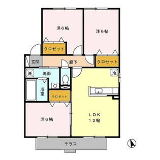 ベルドミール【1階】の間取り