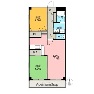 愛知県名古屋市天白区元植田2丁目【マンション】の間取り
